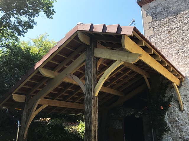 Charpente traditionnelle extension de maison à Penne d'Agenais - réalisée par CHBOIS